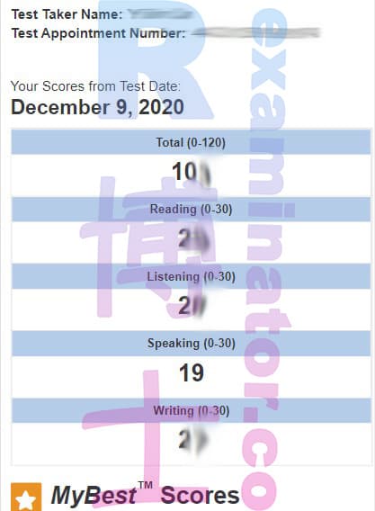 score image for Trampa en TOEFL success story #84