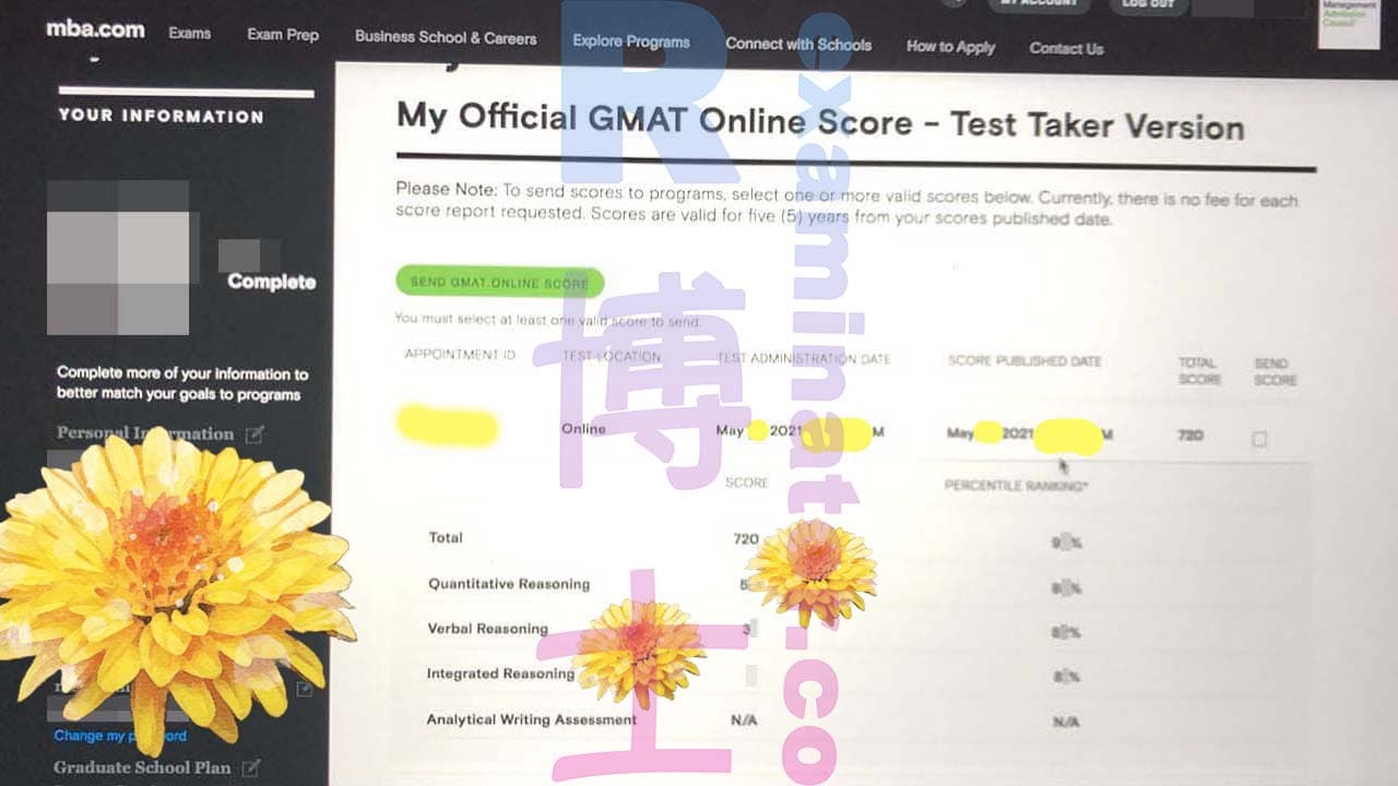 score image for Trampa en GMAT success story #157