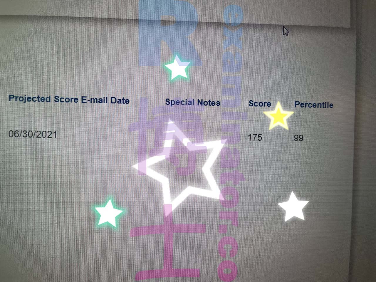 score image for Trampa en LSAT success story #162