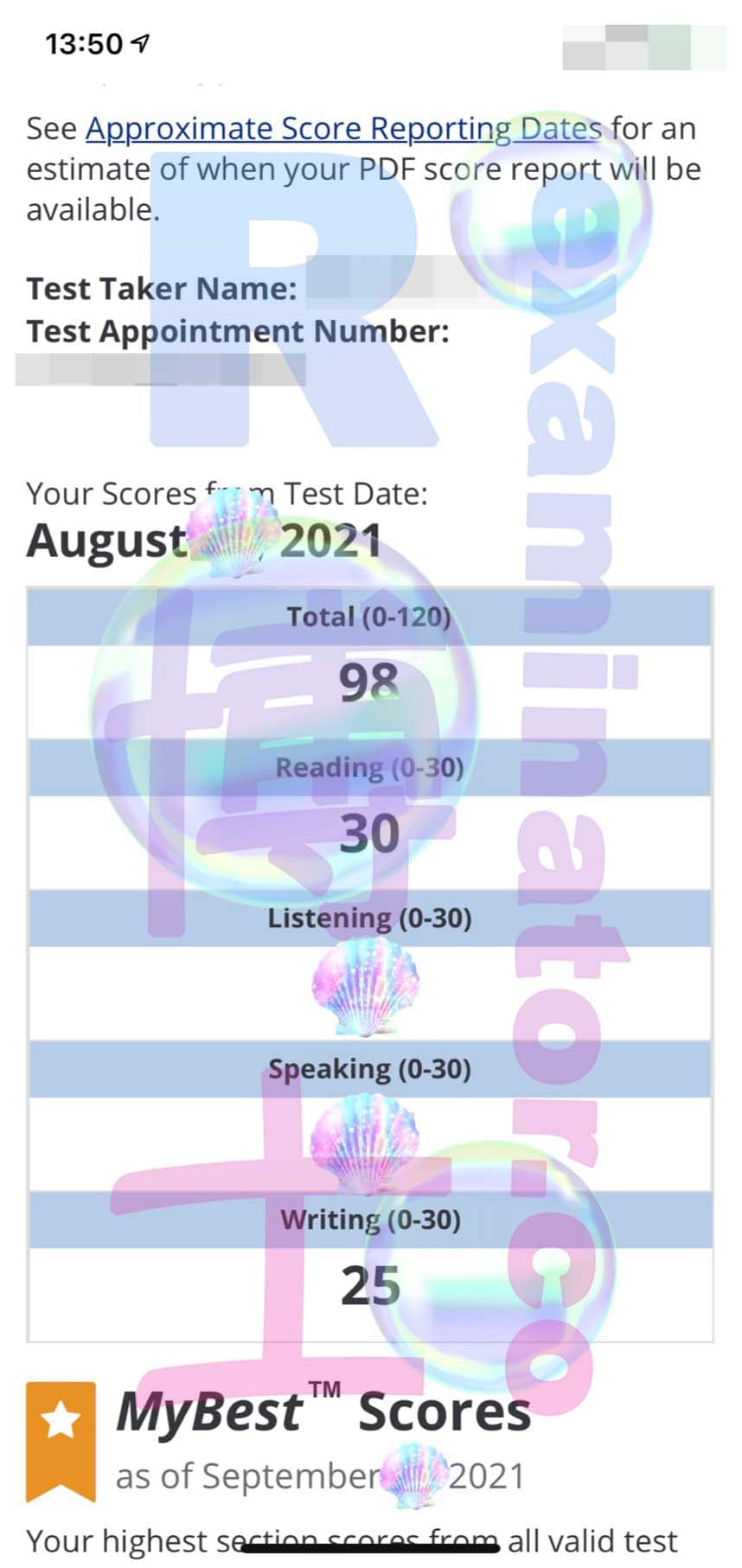 score image for Trampa en TOEFL success story #194