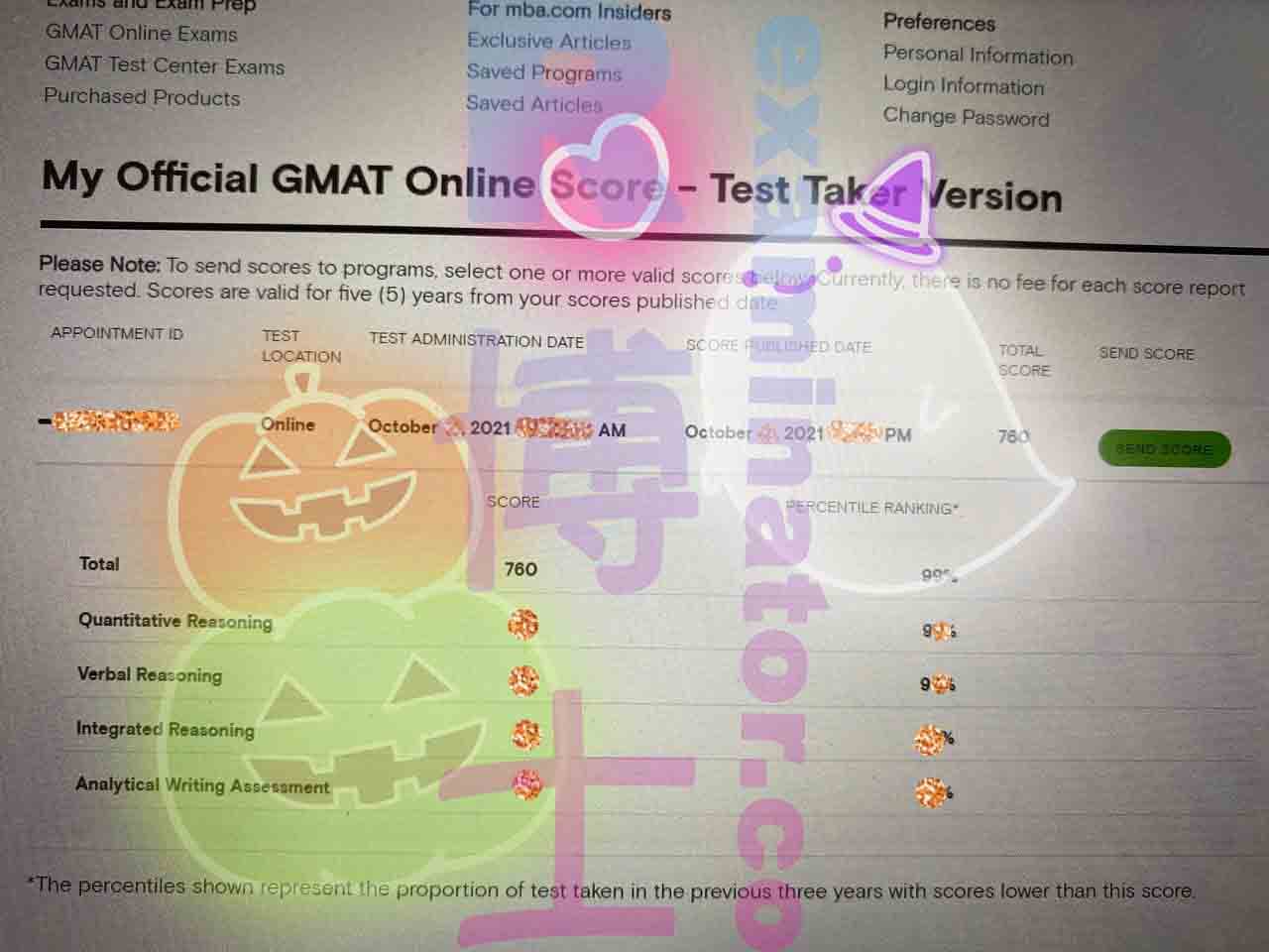 score image for Trampa en GMAT success story #215