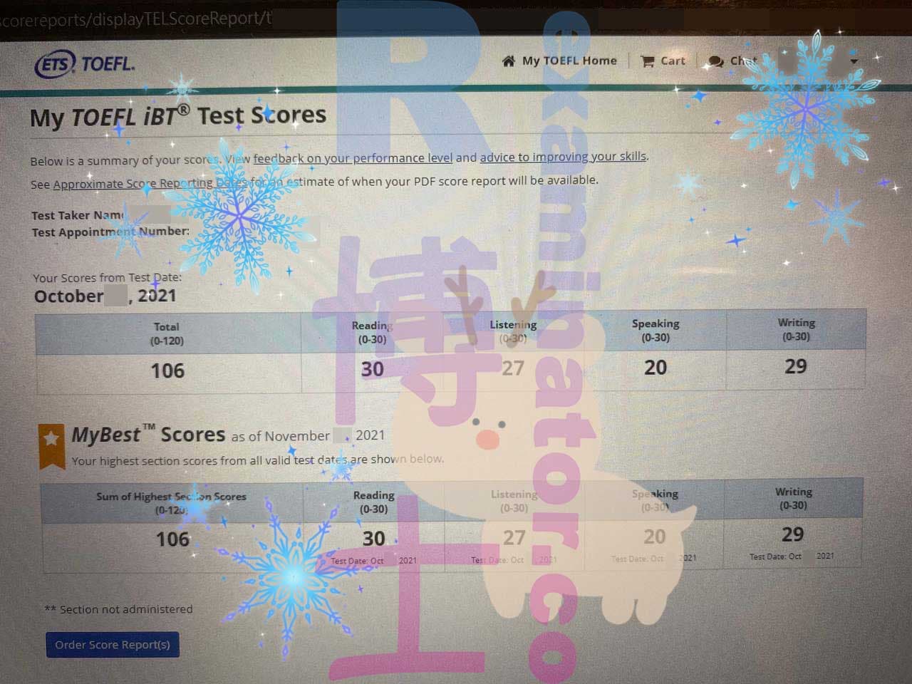 score image for Trampa en TOEFL success story #239