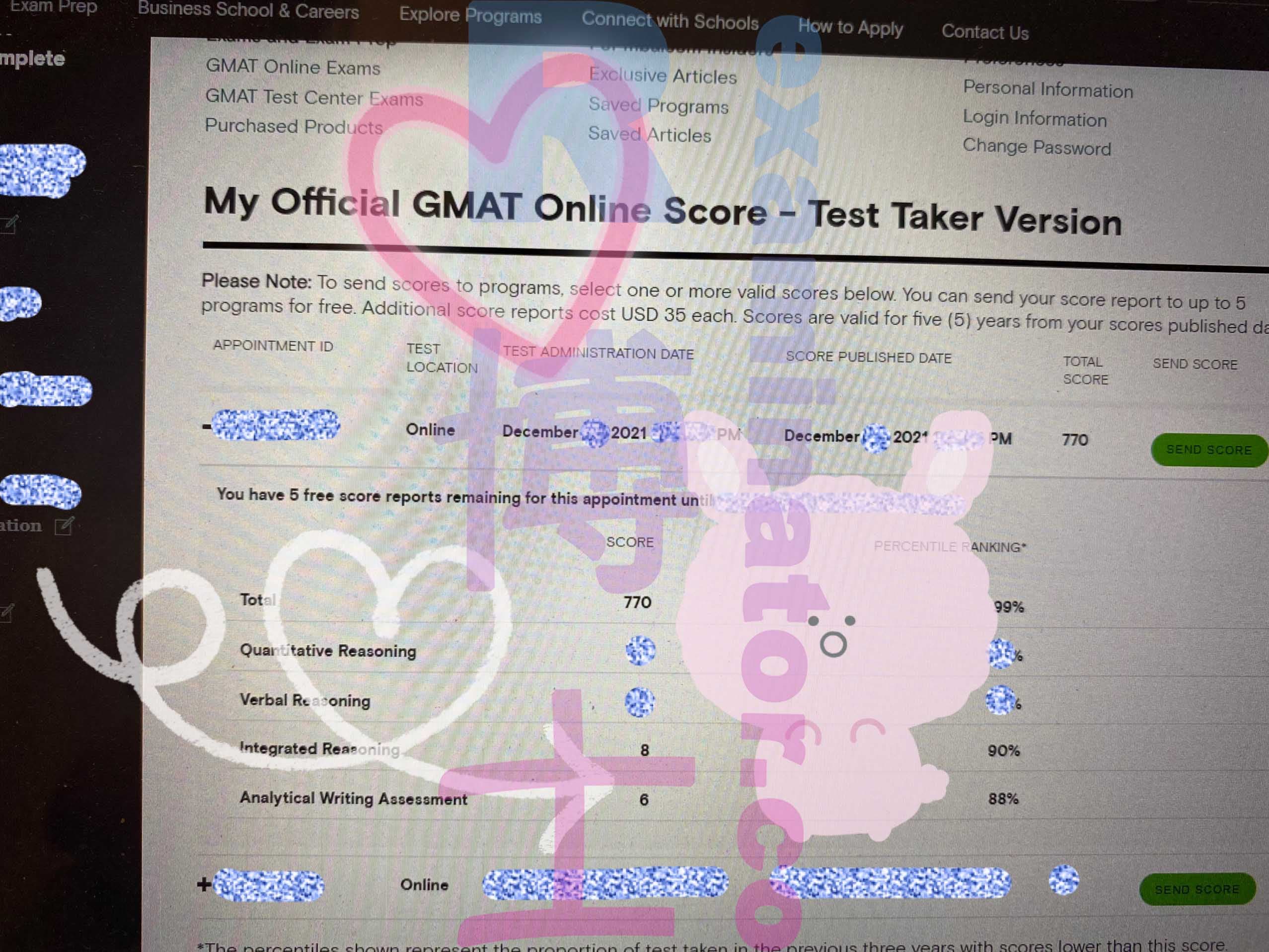 score image for Trampa en GMAT success story #248