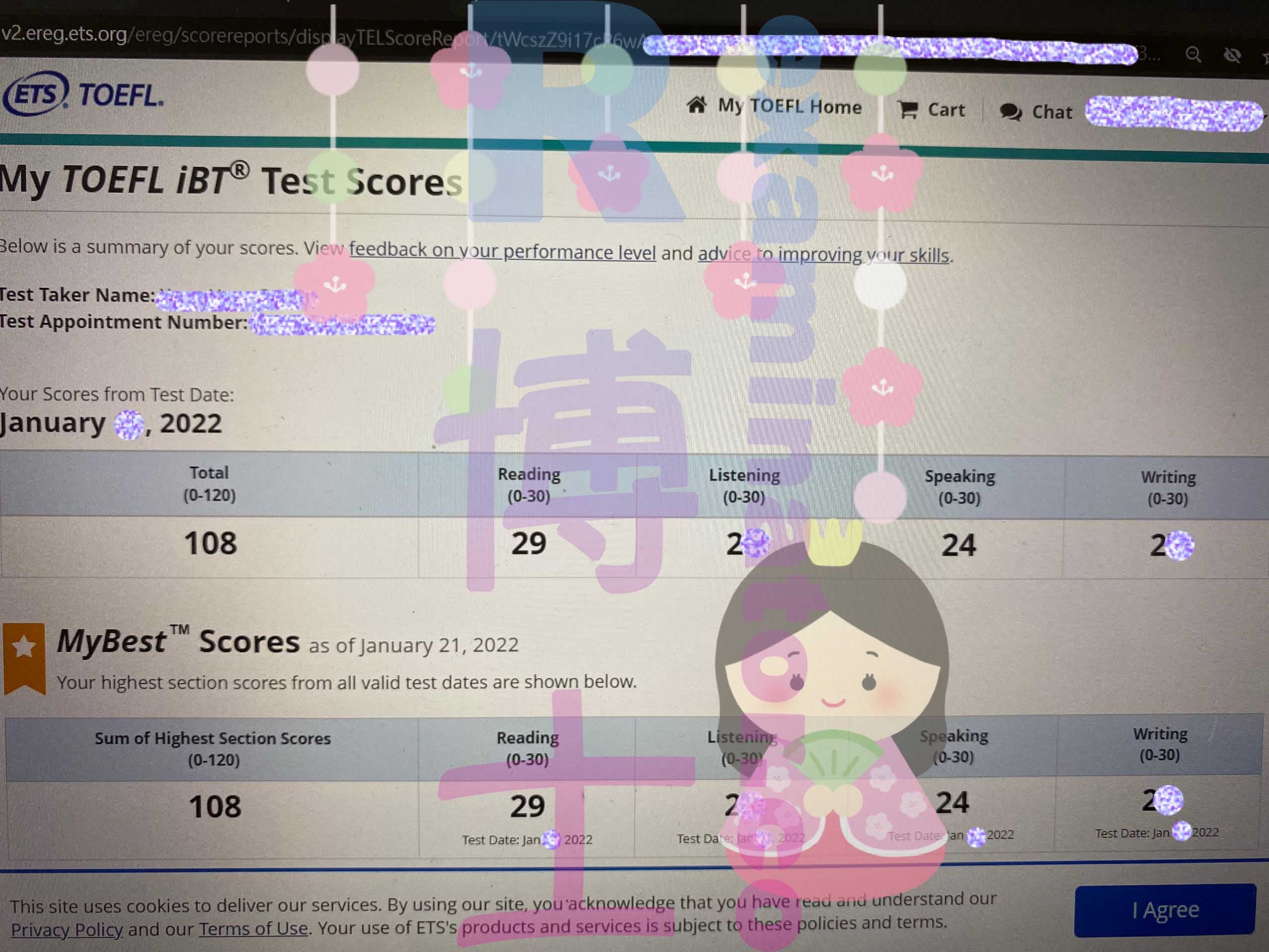 score image for Trampa en TOEFL success story #272