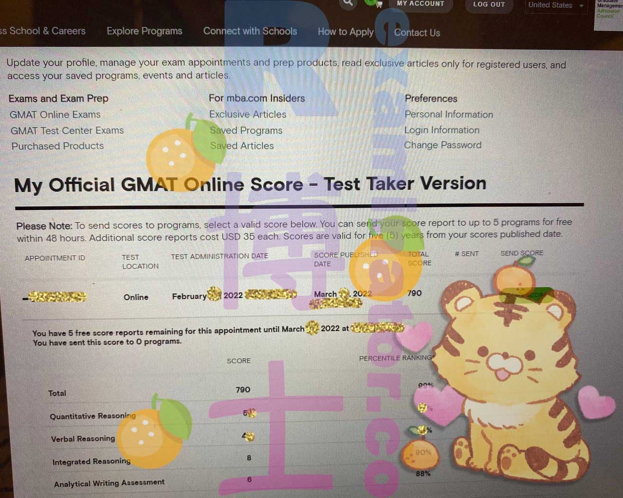 score image for Trampa en GMAT success story #279