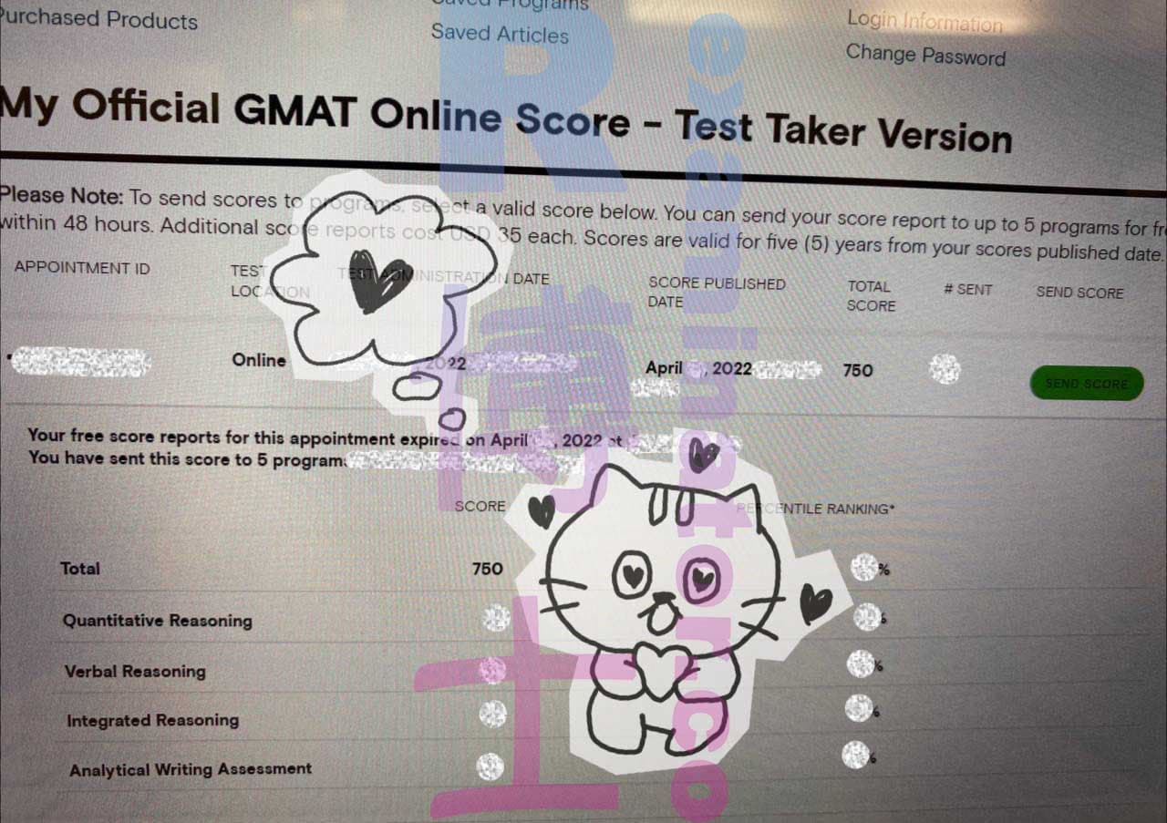 score image for Trampa en GMAT success story #303