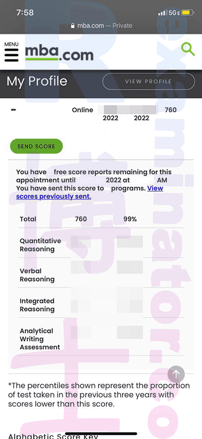 score image for Trampa en GMAT success story #327