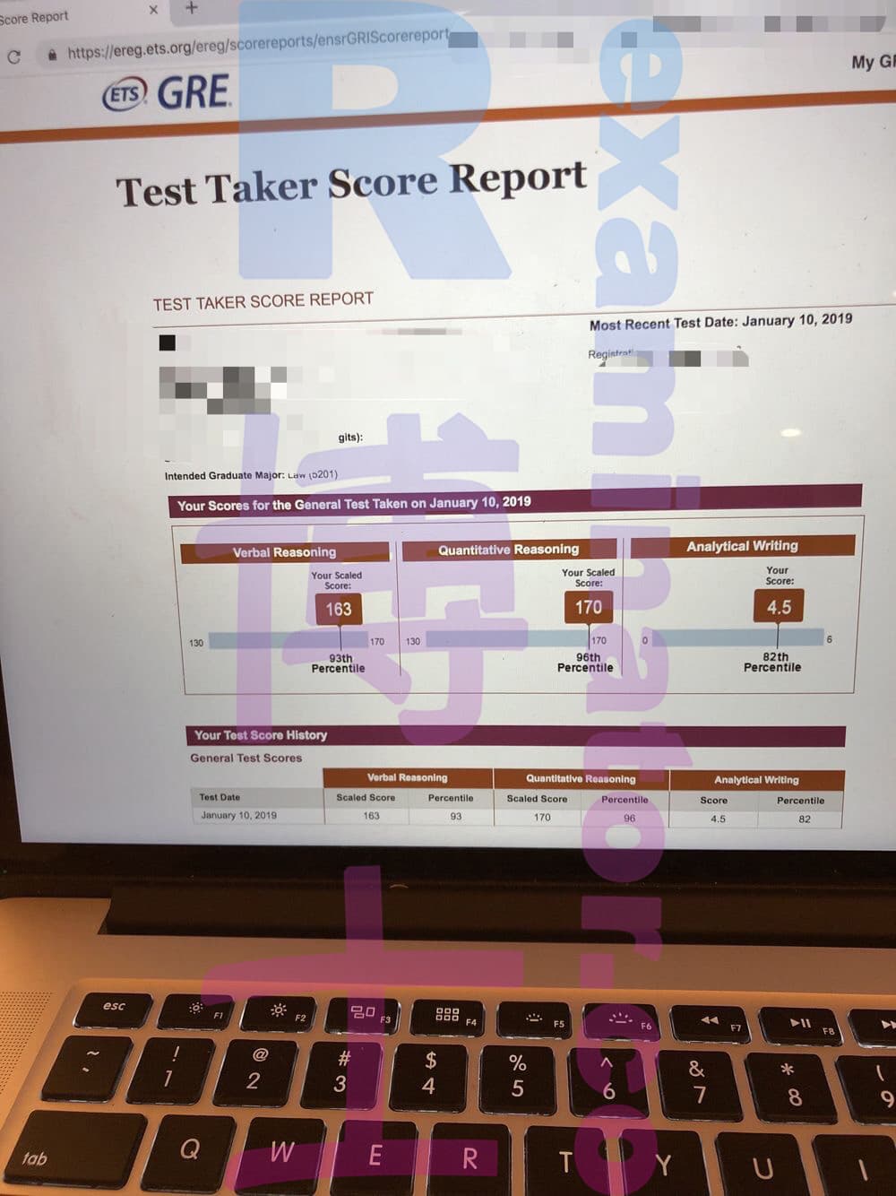 score image for Trampa en GRE success story #32