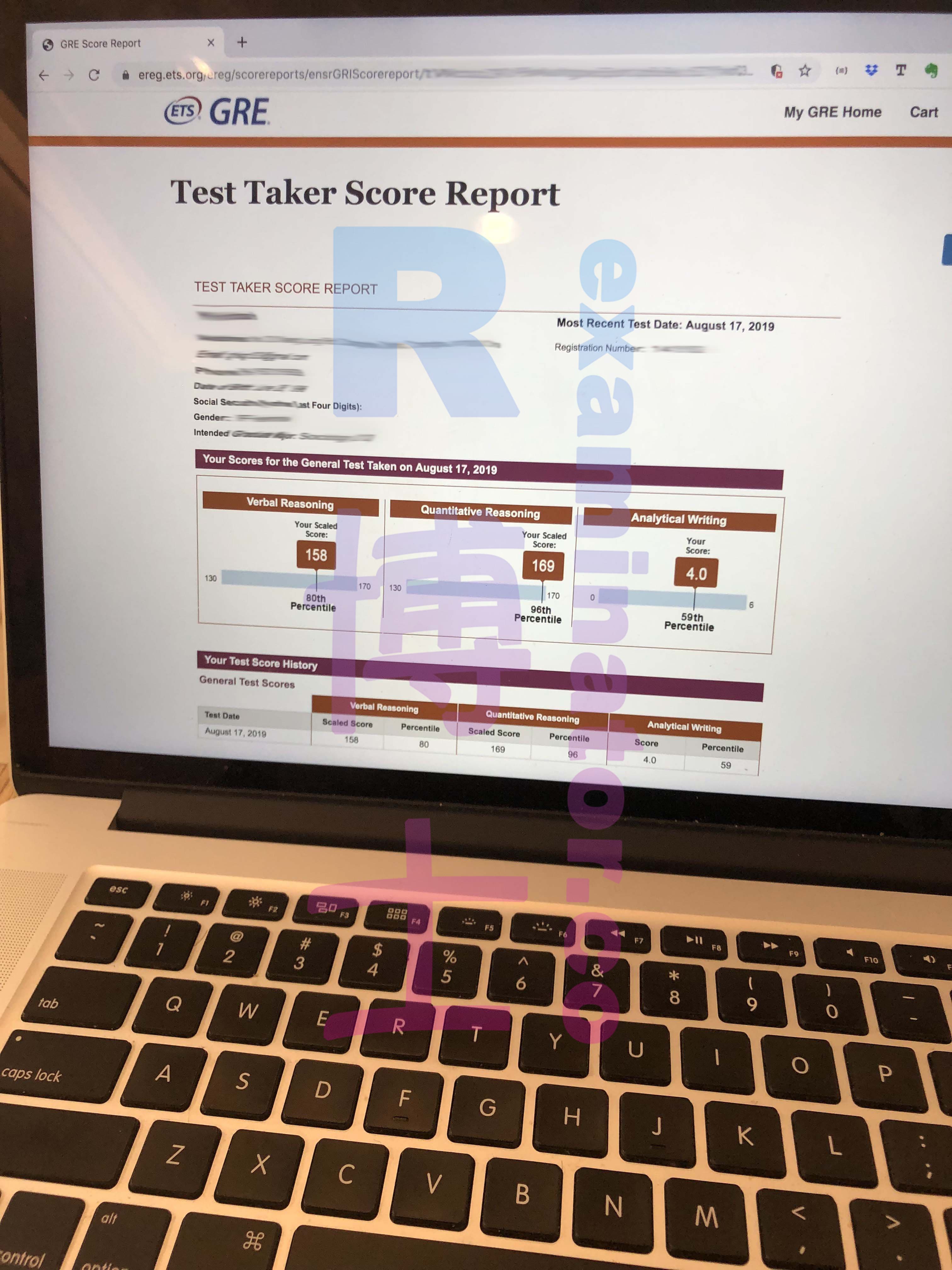 score image for Trampa en GRE success story #46