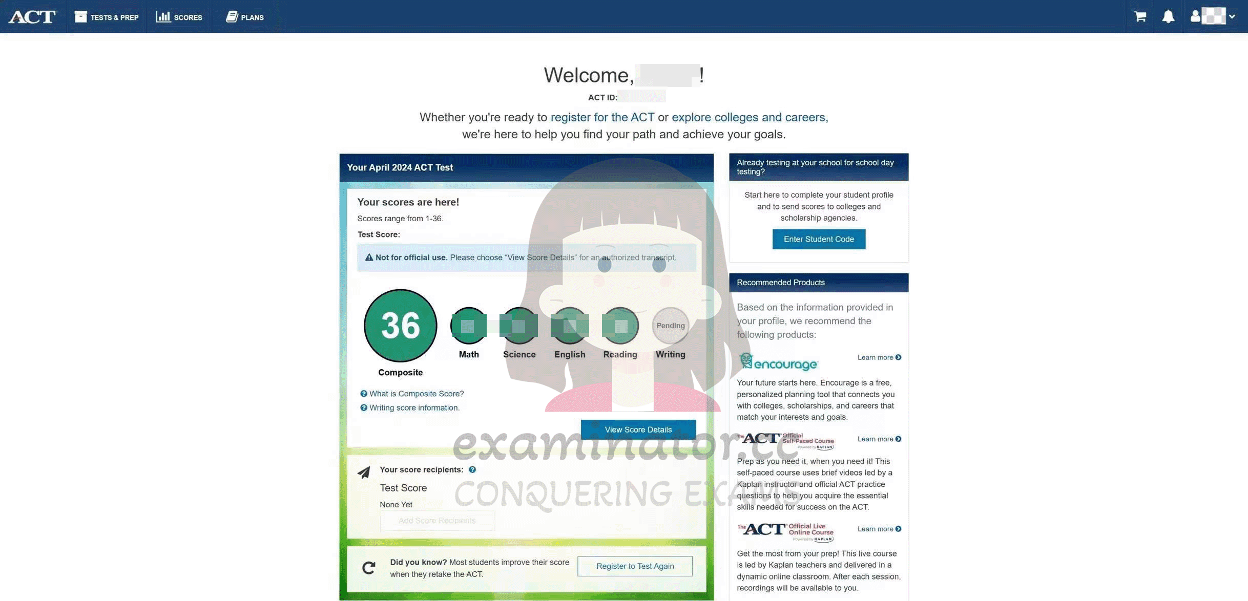 score image for Trampa en ACT success story #629