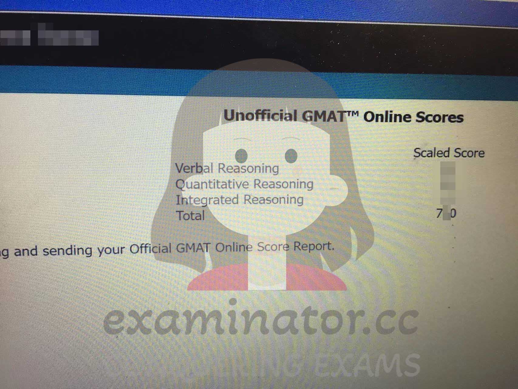 score image for Trampa en GMAT success story #613