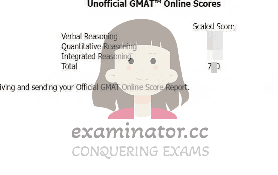 score image for Trampa en GMAT success story #589