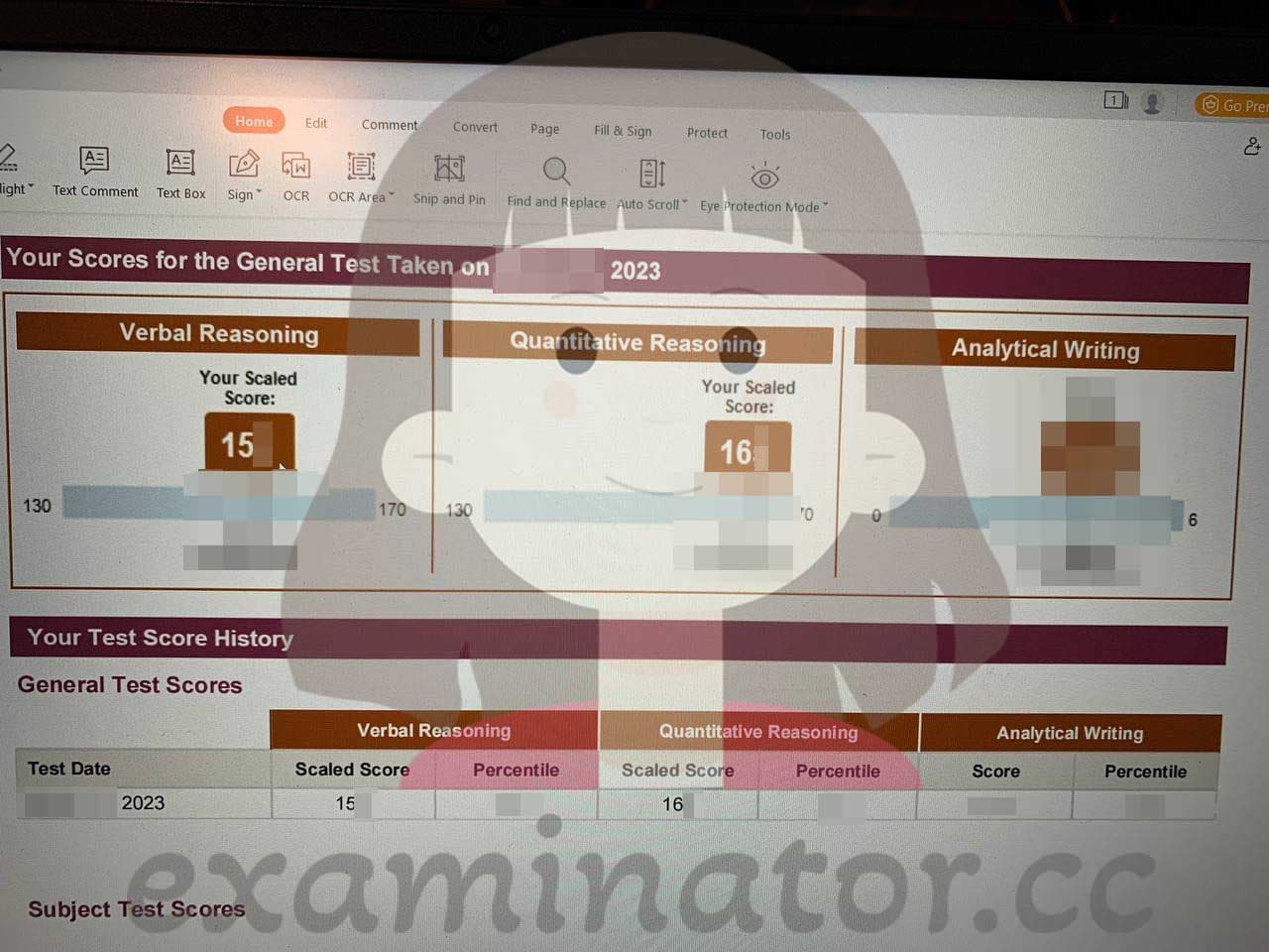 score image for Trampa en GRE success story #597