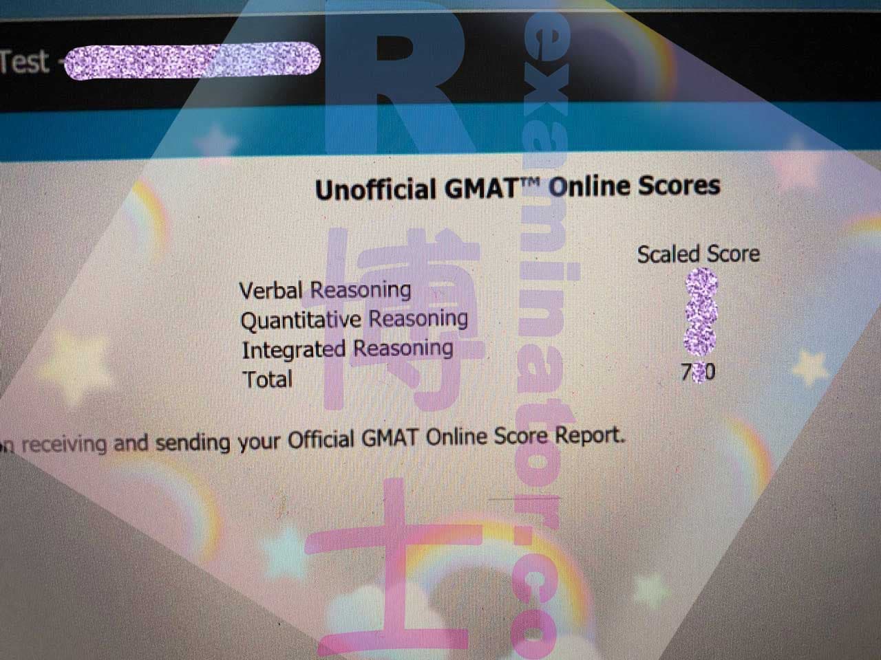 score image for Trampa en GMAT success story #340