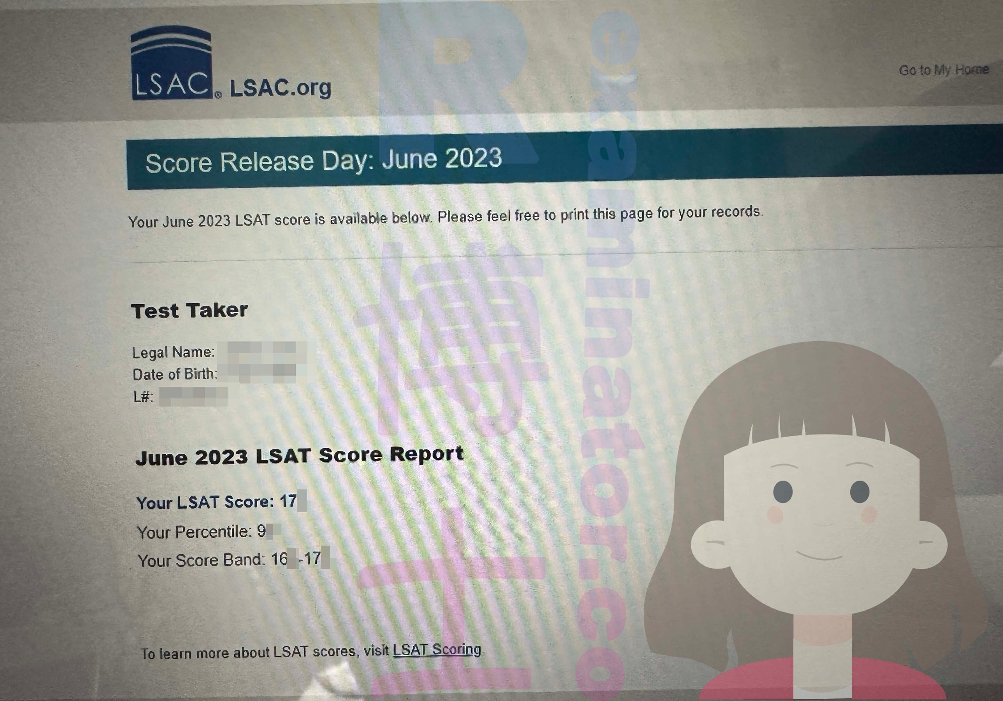 score image for Trampa en LSAT success story #548