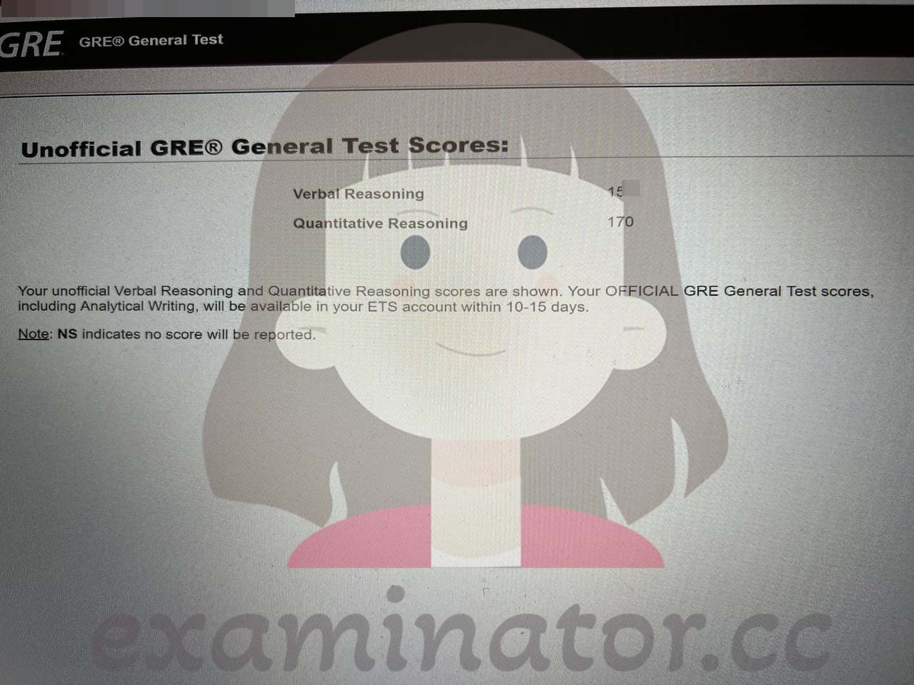 score image for Trampa en GRE success story #554