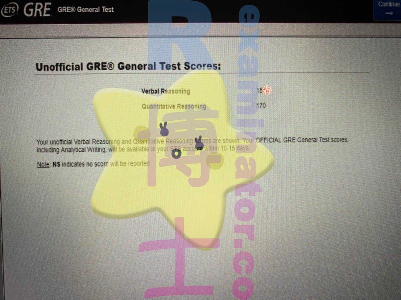 score image for Trampa en GRE success story #391