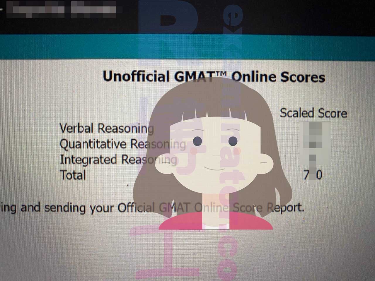 score image for Trampa en GMAT success story #487