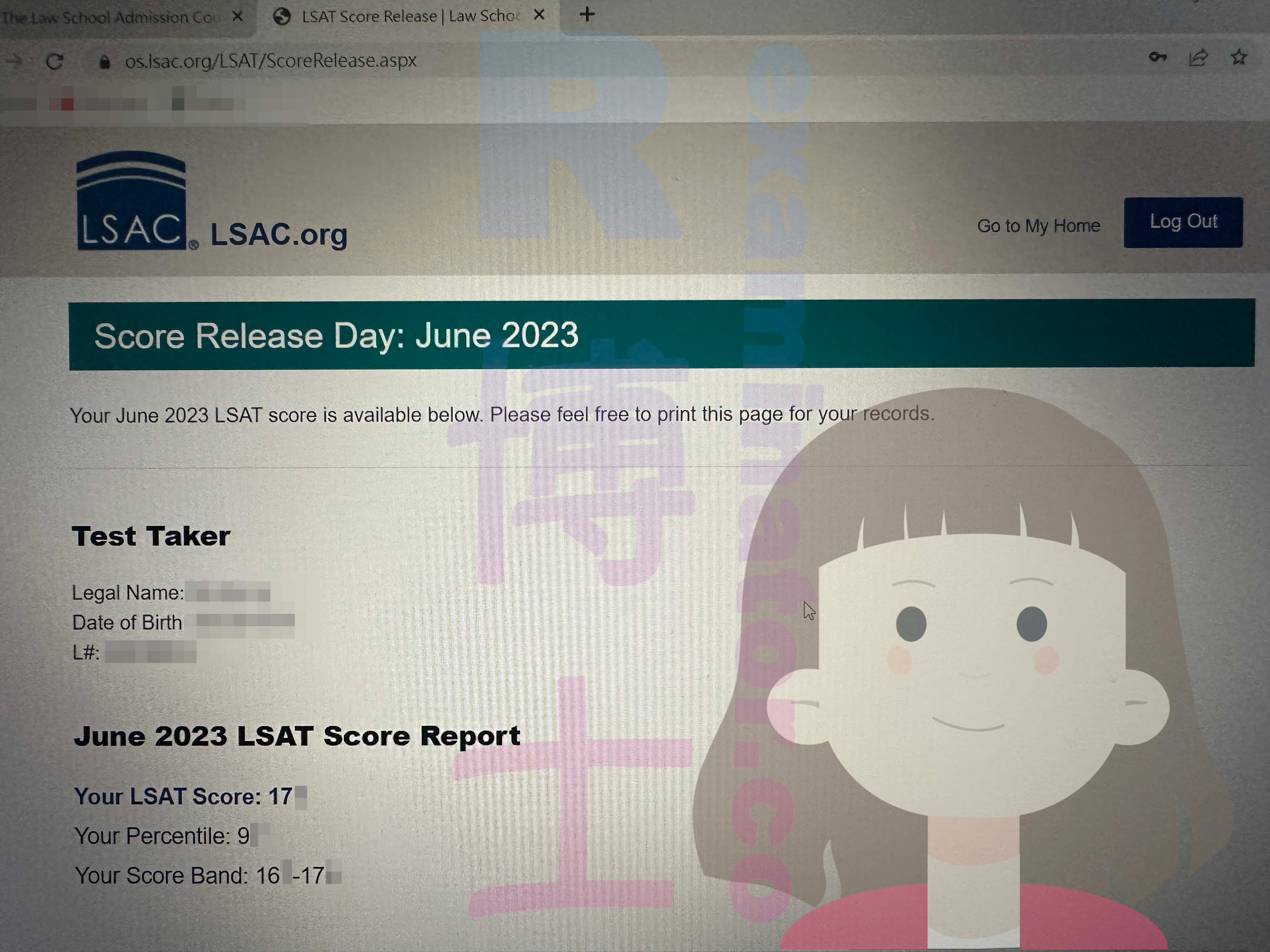 score image for Trampa en LSAT success story #547