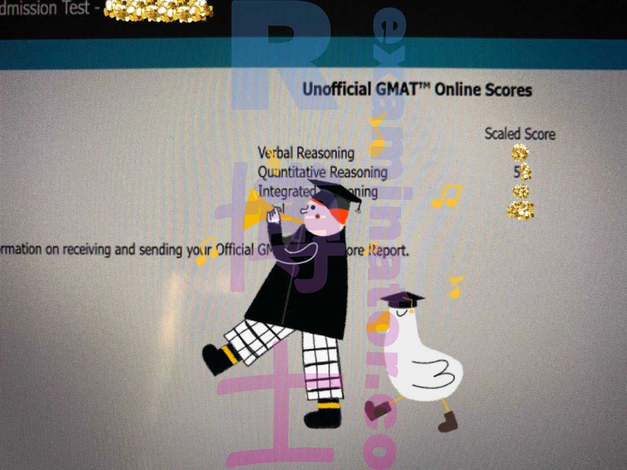 score image for Trampa en GMAT success story #374