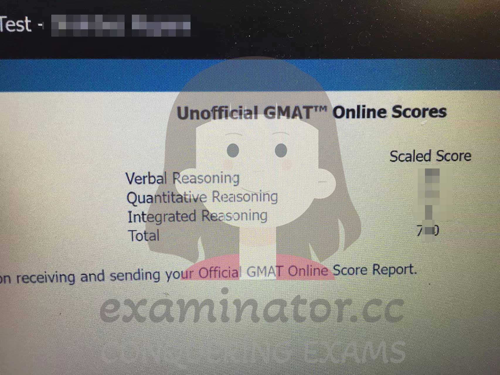 score image for Trampa en GMAT success story #608