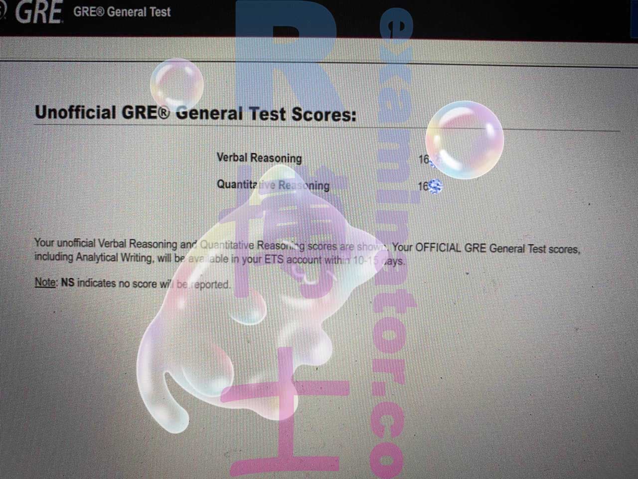 score image for Trampa en GRE success story #353